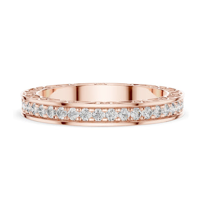 0.50 CT Round Brilliant Cut Lab Diamond Eternity Band for Women | VVS-VS EF Clarity | 18KT, 14KT, 10KT Gold & 925 Silver | Rose, Yellow, White Gold & Moissanite Options