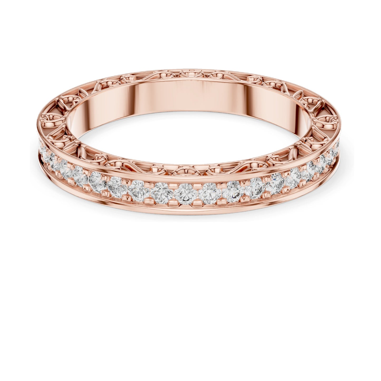 0.50 CT Round Brilliant Cut Lab Diamond Eternity Band for Women | VVS-VS EF Clarity | 18KT, 14KT, 10KT Gold & 925 Silver | Rose, Yellow, White Gold & Moissanite Options