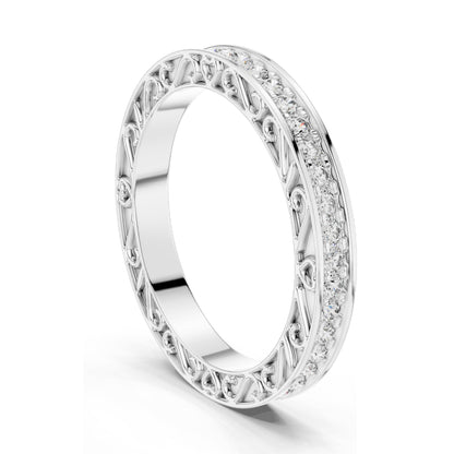 0.50 CT Round Brilliant Cut Lab Diamond Eternity Band for Women | VVS-VS EF Clarity | 18KT, 14KT, 10KT Gold & 925 Silver | Rose, Yellow, White Gold & Moissanite Options