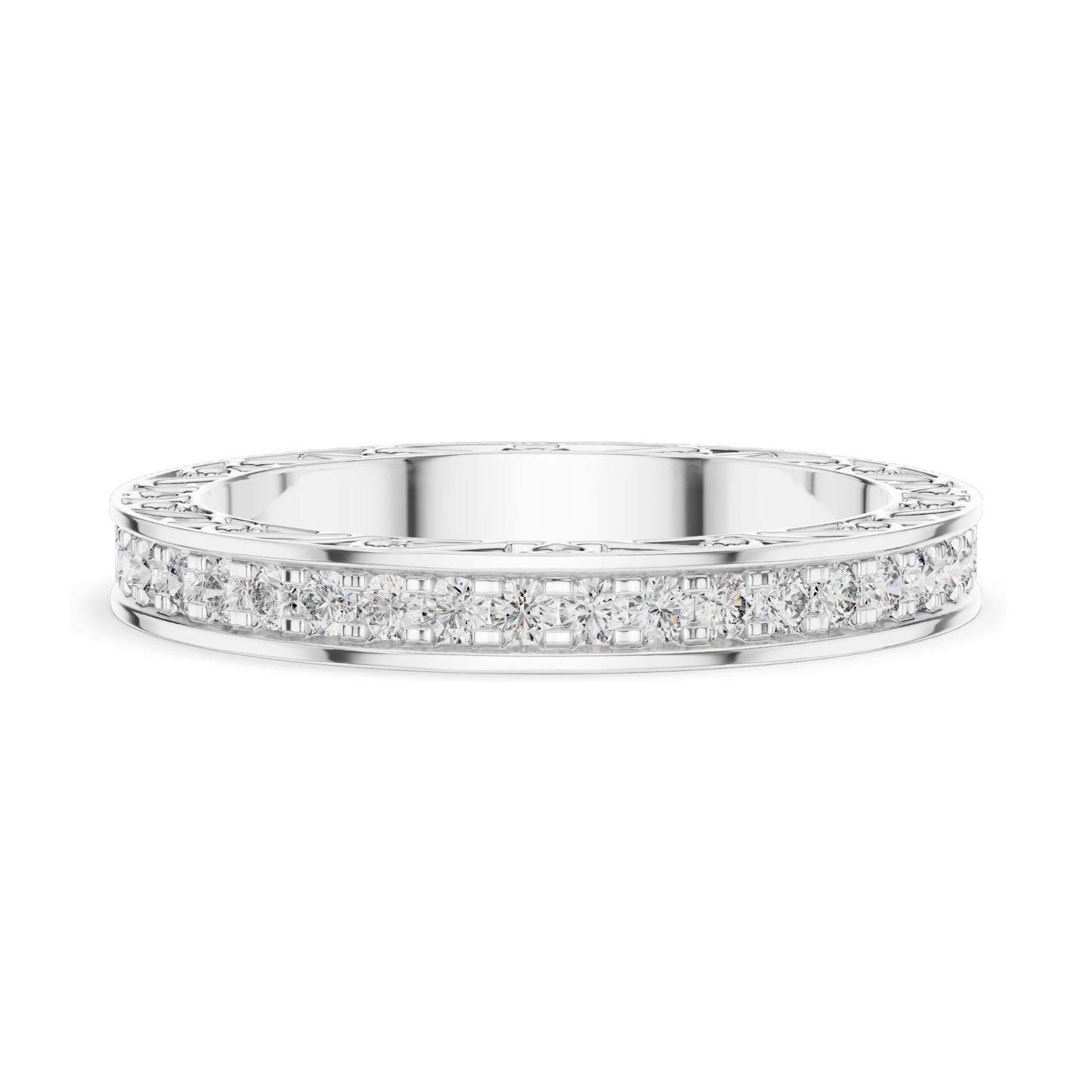 0.50 CT Round Brilliant Cut Lab Diamond Eternity Band for Women | VVS-VS EF Clarity | 18KT, 14KT, 10KT Gold & 925 Silver | Rose, Yellow, White Gold & Moissanite Options