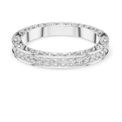 0.50 CT Round Brilliant Cut Lab Diamond Eternity Band for Women | VVS-VS EF Clarity | 18KT, 14KT, 10KT Gold & 925 Silver | Rose, Yellow, White Gold & Moissanite Options