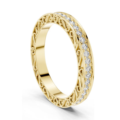 0.50 CT Round Brilliant Cut Lab Diamond Eternity Band for Women | VVS-VS EF Clarity | 18KT, 14KT, 10KT Gold & 925 Silver | Rose, Yellow, White Gold & Moissanite Options