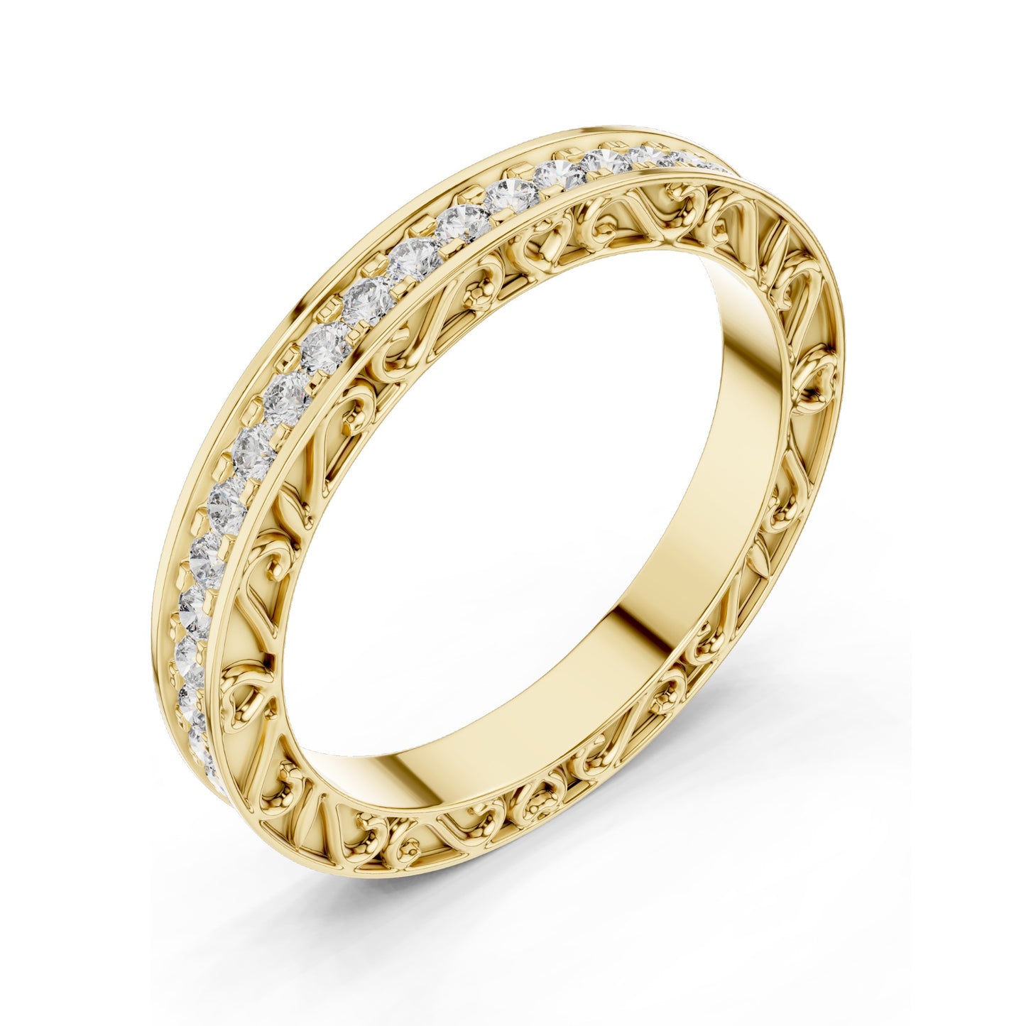 0.50 CT Round Brilliant Cut Lab Diamond Eternity Band for Women | VVS-VS EF Clarity | 18KT, 14KT, 10KT Gold & 925 Silver | Rose, Yellow, White Gold & Moissanite Options