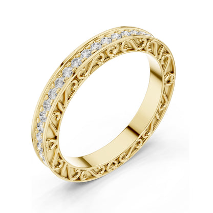 0.50 CT Round Brilliant Cut Lab Diamond Eternity Band for Women | VVS-VS EF Clarity | 18KT, 14KT, 10KT Gold & 925 Silver | Rose, Yellow, White Gold & Moissanite Options