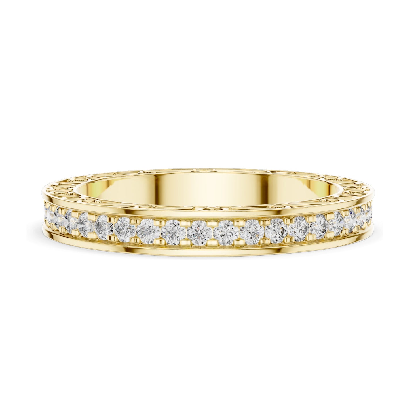 0.50 CT Round Brilliant Cut Lab Diamond Eternity Band for Women | VVS-VS EF Clarity | 18KT, 14KT, 10KT Gold & 925 Silver | Rose, Yellow, White Gold & Moissanite Options