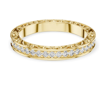 0.50 CT Round Brilliant Cut Lab Diamond Eternity Band for Women | VVS-VS EF Clarity | 18KT, 14KT, 10KT Gold & 925 Silver | Rose, Yellow, White Gold & Moissanite Options