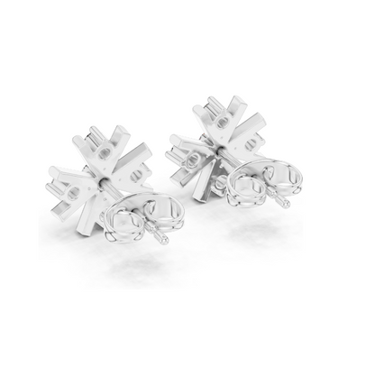 0.32 CT Lab Diamond Starburst Stud Earrings for Women | Round Cut VVS-VS EF Clarity | 18KT, 14KT, 10KT Gold & 925 Silver | Rose, Yellow, White Gold & Moissanite Options