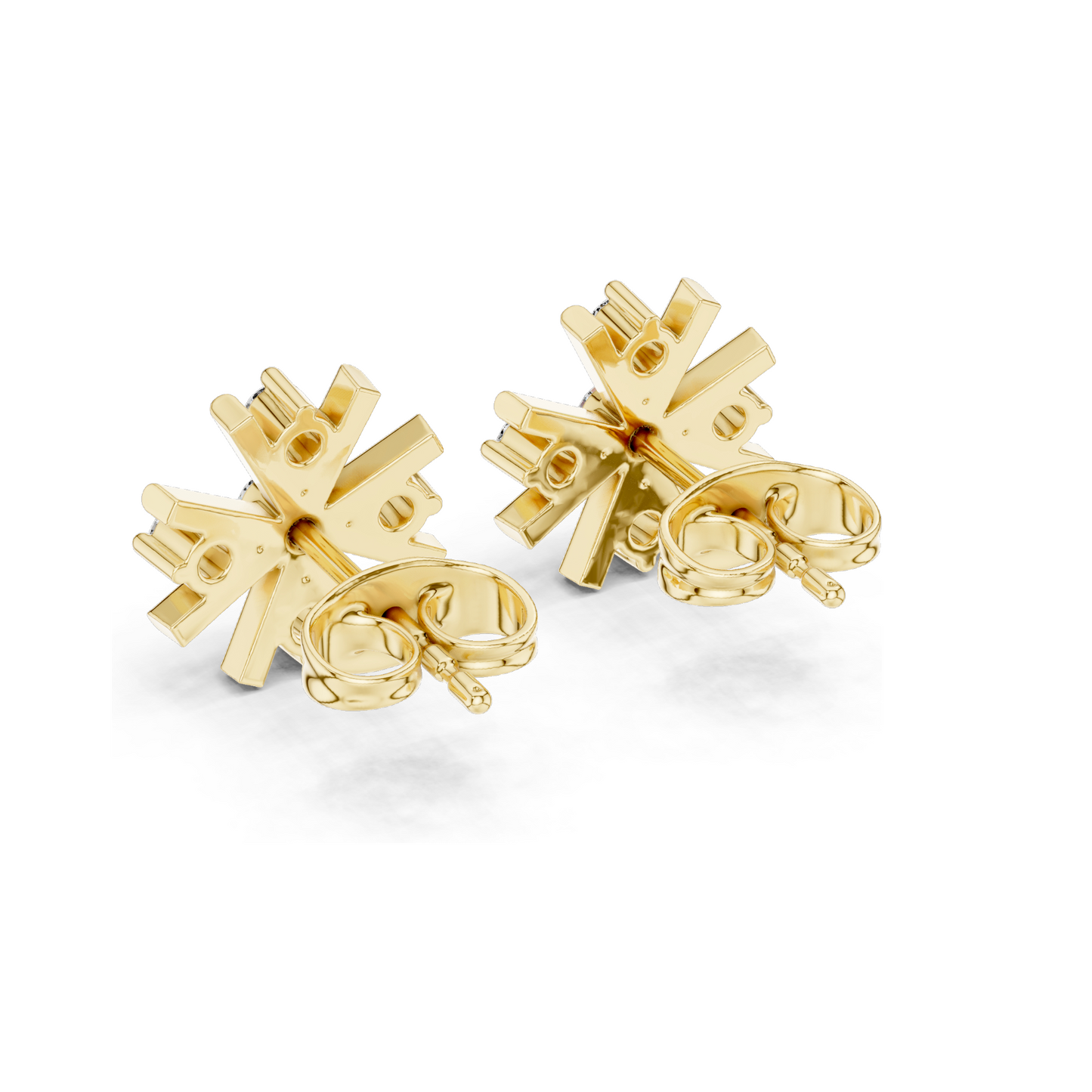 0.32 CT Lab Diamond Starburst Stud Earrings for Women | Round Cut VVS-VS EF Clarity | 18KT, 14KT, 10KT Gold & 925 Silver | Rose, Yellow, White Gold & Moissanite Options