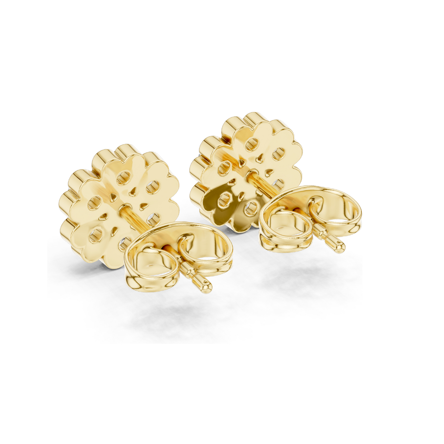 0.51 CT Lab Diamond Floral Stud Earrings for Women | Round Brilliant Cut | VVS-VS EF Clarity | 18KT, 14KT, 10KT Gold & 925 Silver | Rose, Yellow, White Gold & Moissanite Options