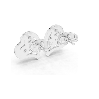 0.39 CT Lab Diamond Heart Stud Earrings | VVS–VS EF Clarity CVD Diamonds | 18KT, 14KT, 10KT Gold & 925 Silver | Moissanite Options | Yellow, Rose, White Gold