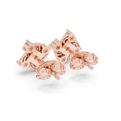 0.33 CT Lab Diamond Floral Cluster Earrings | VVS-VS EF CVD Diamonds | 18KT, 14KT, 10KT Gold & 925 Silver | Rose, Yellow, White Gold | Moissanite Option
