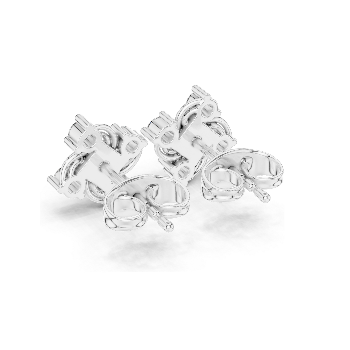 0.33 CT Lab Diamond Floral Cluster Earrings | VVS-VS EF CVD Diamonds | 18KT, 14KT, 10KT Gold & 925 Silver | Rose, Yellow, White Gold | Moissanite Option