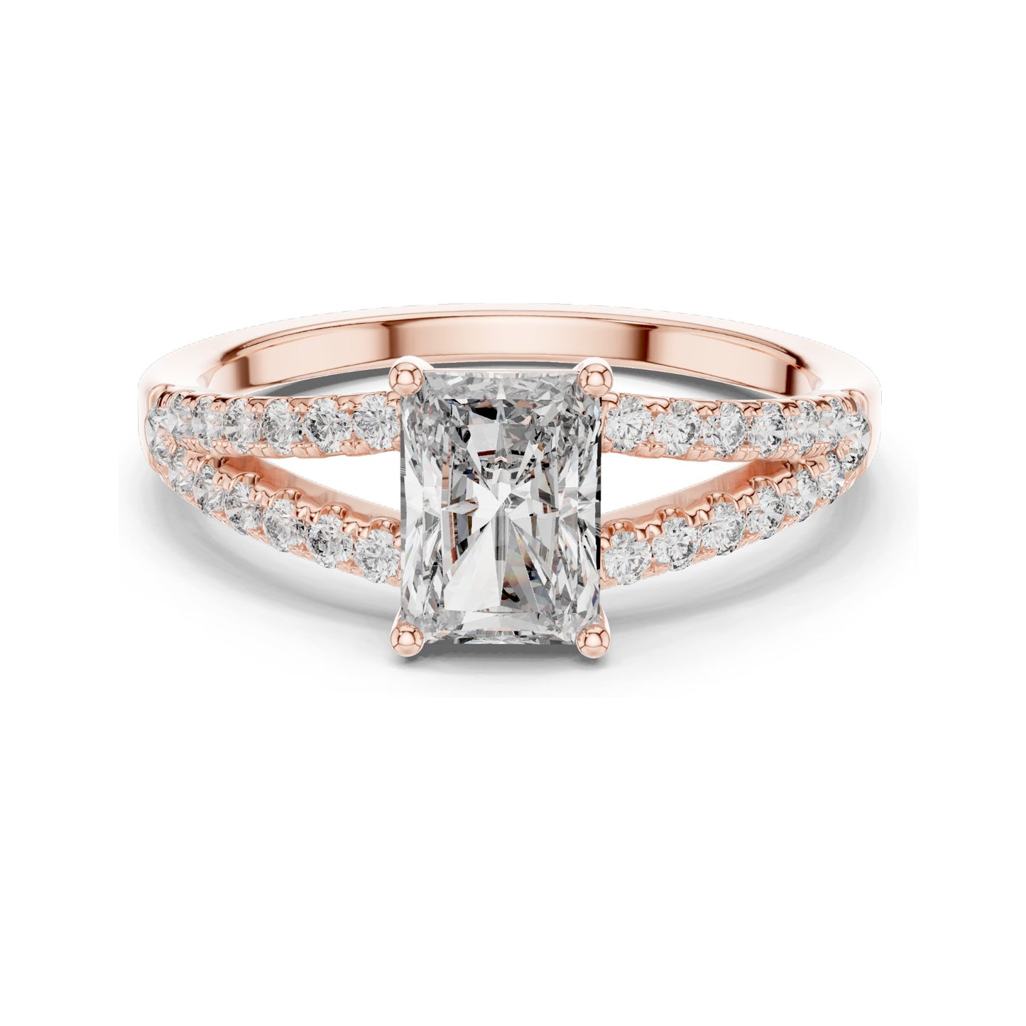 0.29 CT Princess Cut Lab Diamond Engagement Ring | VVS-VS EF Clarity | 18KT, 14KT, 10KT Gold & 925 Silver | Rose, Yellow, White Gold & Moissanite Options