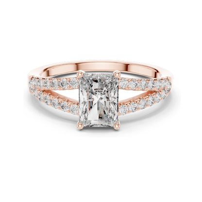0.29 CT Princess Cut Lab Diamond Engagement Ring | VVS-VS EF Clarity | 18KT, 14KT, 10KT Gold & 925 Silver | Rose, Yellow, White Gold & Moissanite Options