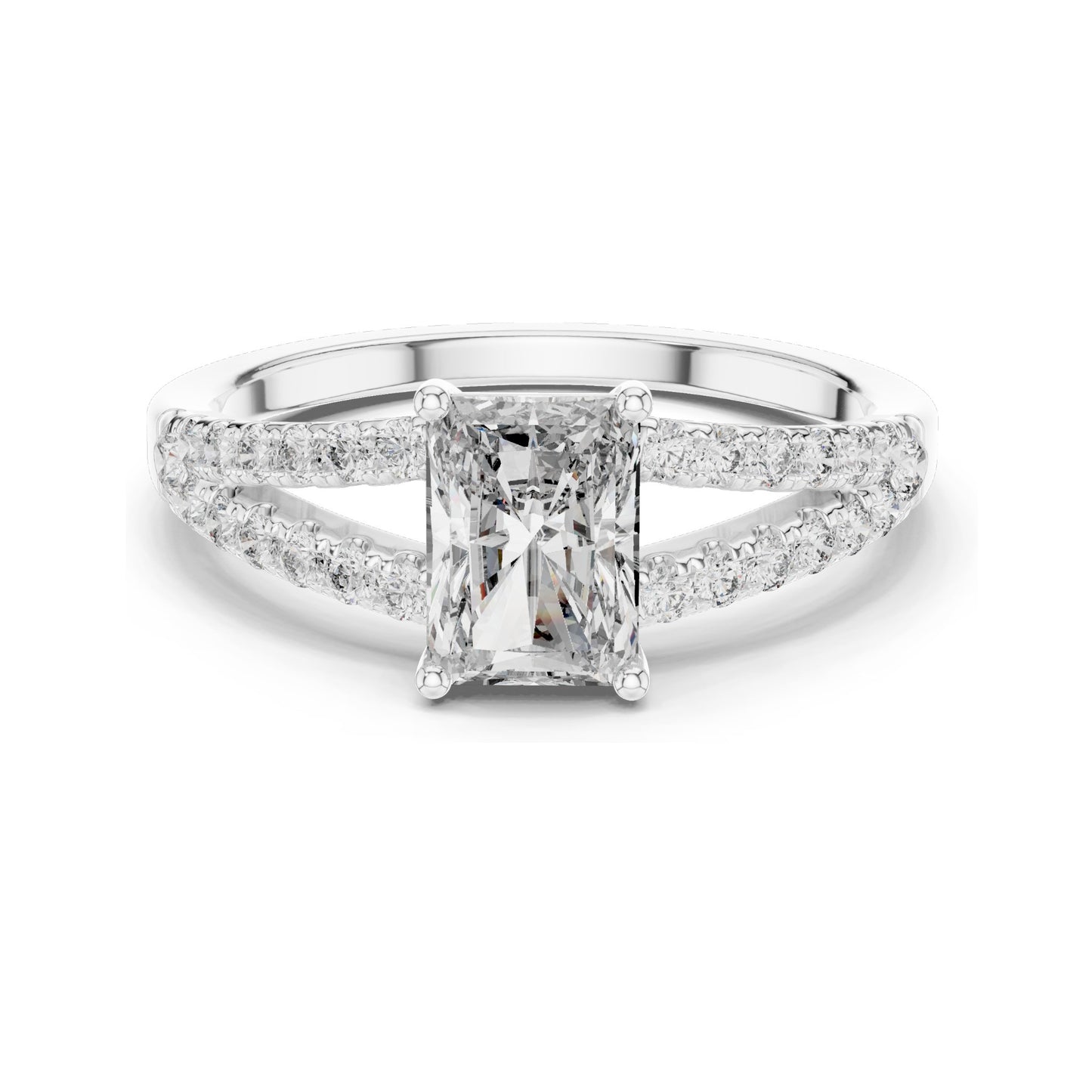 0.29 CT Princess Cut Lab Diamond Engagement Ring | VVS-VS EF Clarity | 18KT, 14KT, 10KT Gold & 925 Silver | Rose, Yellow, White Gold & Moissanite Options