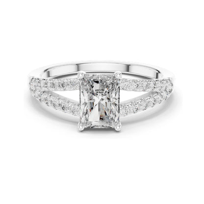 0.29 CT Princess Cut Lab Diamond Engagement Ring | VVS-VS EF Clarity | 18KT, 14KT, 10KT Gold & 925 Silver | Rose, Yellow, White Gold & Moissanite Options