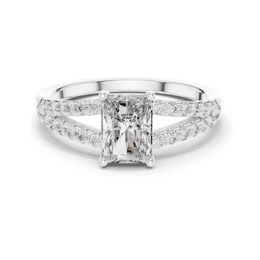 0.29 CT Princess Cut Lab Diamond Engagement Ring | VVS-VS EF Clarity | 18KT, 14KT, 10KT Gold & 925 Silver | Rose, Yellow, White Gold & Moissanite Options