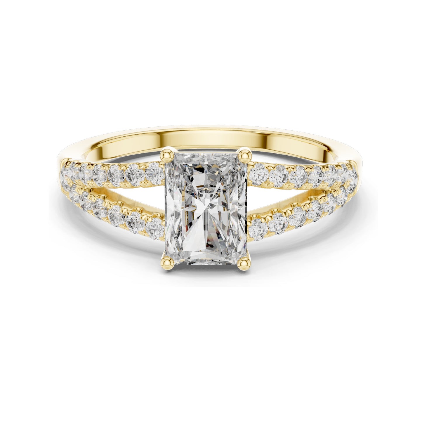 0.29 CT Princess Cut Lab Diamond Engagement Ring | VVS-VS EF Clarity | 18KT, 14KT, 10KT Gold & 925 Silver | Rose, Yellow, White Gold & Moissanite Options