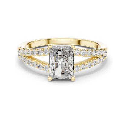 0.29 CT Princess Cut Lab Diamond Engagement Ring | VVS-VS EF Clarity | 18KT, 14KT, 10KT Gold & 925 Silver | Rose, Yellow, White Gold & Moissanite Options