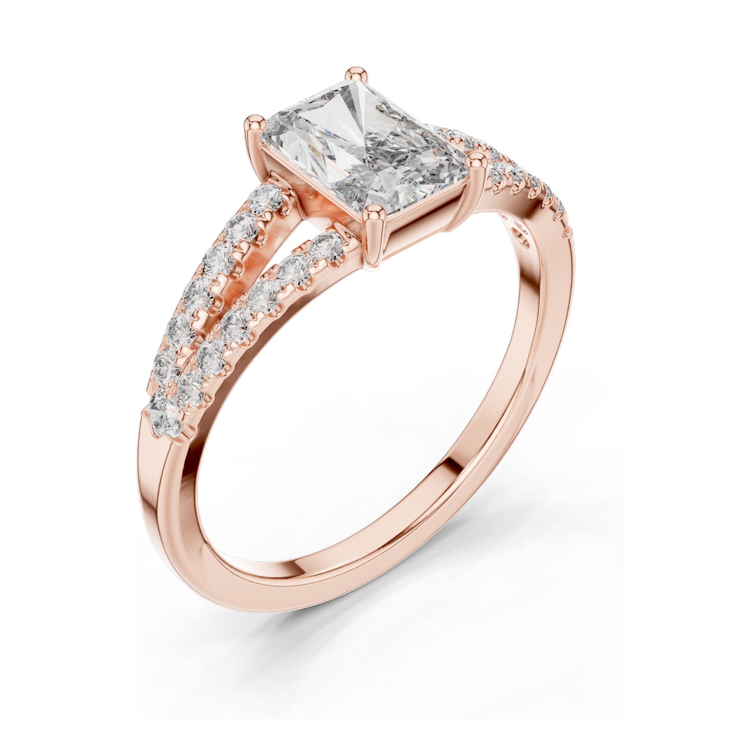 0.29 CT Princess Cut Lab Diamond Engagement Ring | VVS-VS EF Clarity | 18KT, 14KT, 10KT Gold & 925 Silver | Rose, Yellow, White Gold & Moissanite Options