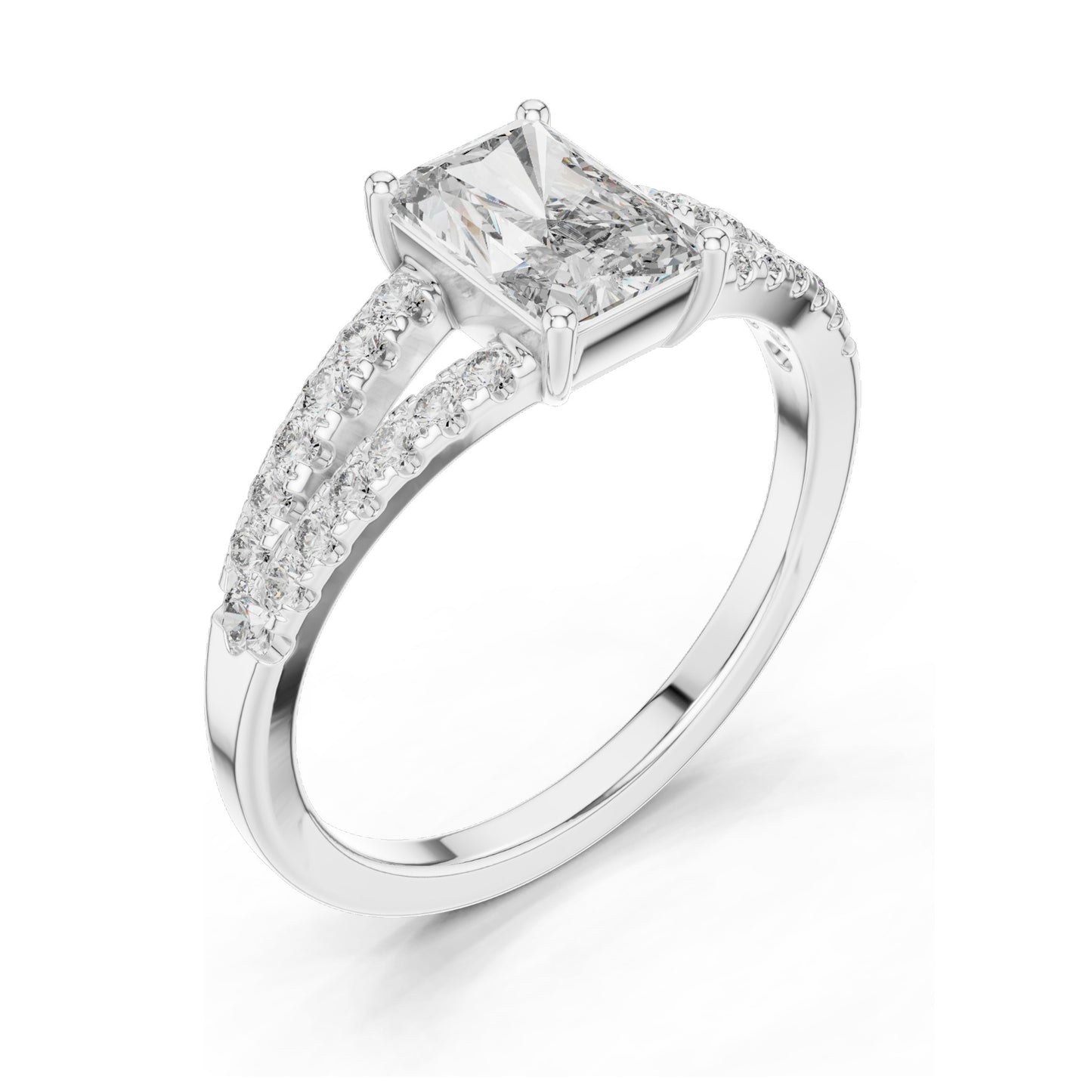 0.29 CT Princess Cut Lab Diamond Engagement Ring | VVS-VS EF Clarity | 18KT, 14KT, 10KT Gold & 925 Silver | Rose, Yellow, White Gold & Moissanite Options