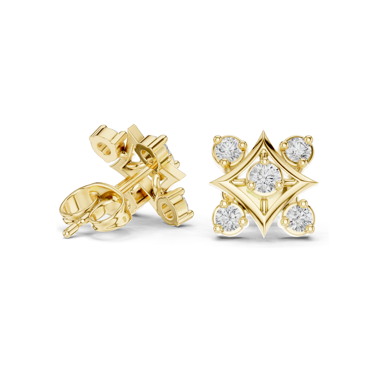 0.33 CT Round Brilliant Lab Diamond Stud Earrings | VVS–VS EF CVD | 18KT, 14KT, 10KT Gold & 925 Silver | White, Yellow, Rose Gold & Moissanite Options