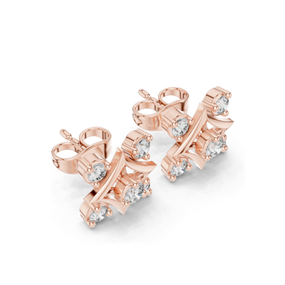 0.33 CT Round Brilliant Lab Diamond Stud Earrings | VVS–VS EF CVD | 18KT, 14KT, 10KT Gold & 925 Silver | White, Yellow, Rose Gold & Moissanite Options