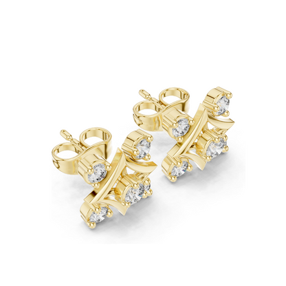 0.33 CT Round Brilliant Lab Diamond Stud Earrings | VVS–VS EF CVD | 18KT, 14KT, 10KT Gold & 925 Silver | White, Yellow, Rose Gold & Moissanite Options