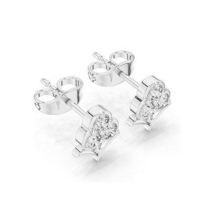 0.30 CT Lab Diamond Floral Stud Earrings | VVS-VS EF CVD Diamonds | 18KT, 14KT, 10KT Gold & 925 Silver | Rose, Yellow, White Gold & Moissanite Options