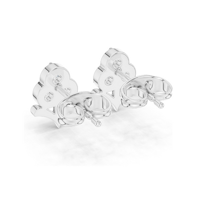 0.30 CT Lab Diamond Floral Stud Earrings | VVS-VS EF CVD Diamonds | 18KT, 14KT, 10KT Gold & 925 Silver | Rose, Yellow, White Gold & Moissanite Options