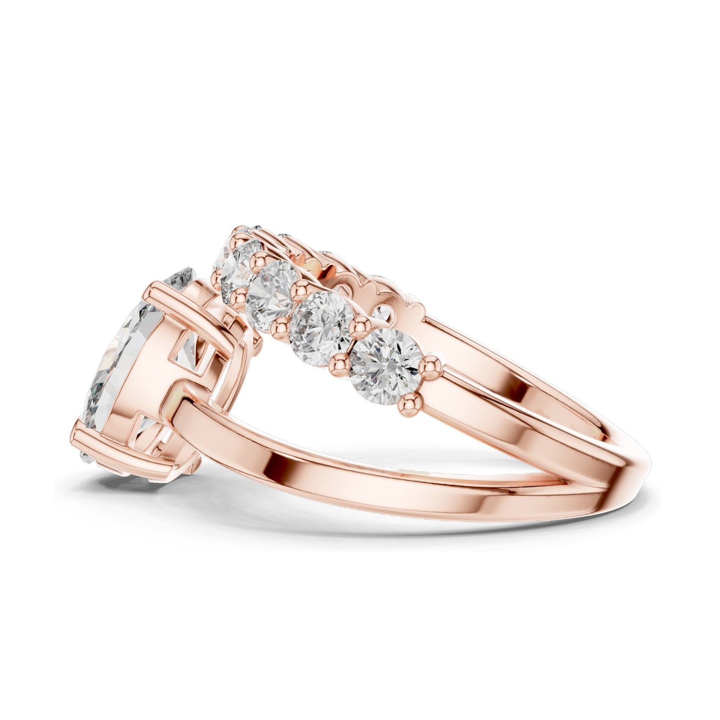 0.99 CT Oval Lab Diamond Ring for Women | VVS-VS EF Clarity | 18KT, 14KT, 10KT Gold & 925 Silver | Rose, Yellow, White Gold & Moissanite Options