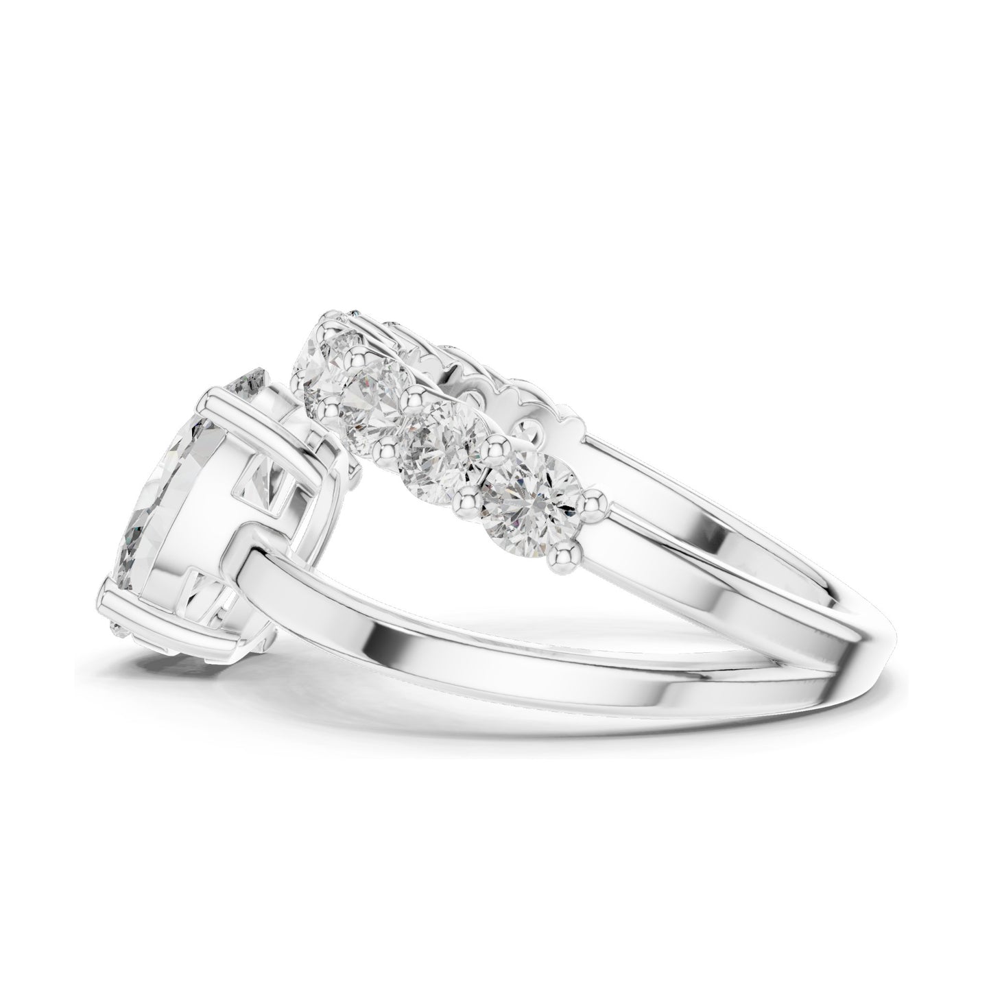 0.99 CT Oval Lab Diamond Ring for Women | VVS-VS EF Clarity | 18KT, 14KT, 10KT Gold & 925 Silver | Rose, Yellow, White Gold & Moissanite Options