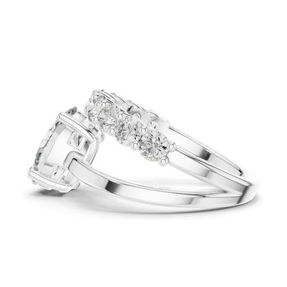 0.99 CT Oval Lab Diamond Ring for Women | VVS-VS EF Clarity | 18KT, 14KT, 10KT Gold & 925 Silver | Rose, Yellow, White Gold & Moissanite Options