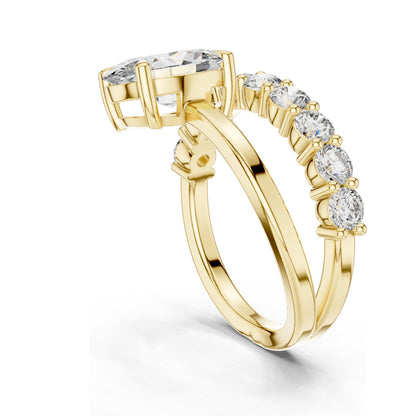 0.99 CT Oval Lab Diamond Ring for Women | VVS-VS EF Clarity | 18KT, 14KT, 10KT Gold & 925 Silver | Rose, Yellow, White Gold & Moissanite Options