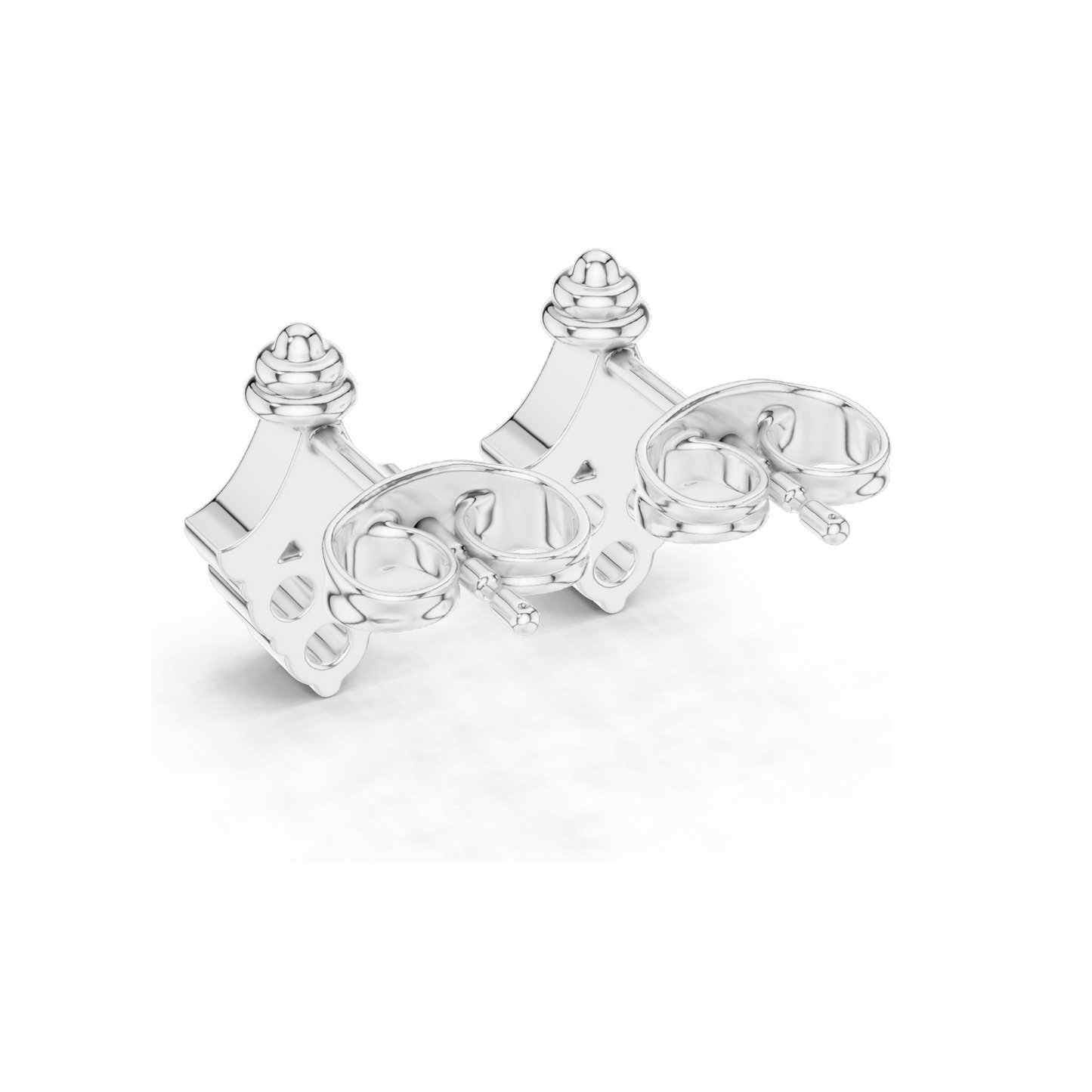0.18 CT Lab Diamond Heart Stud Earrings for Women | VVS-VS EF Clarity | 18KT, 14KT, 10KT Gold & 925 Silver | Rose, Yellow, White Gold | Fleur-Inspired Design | Moissanite Option