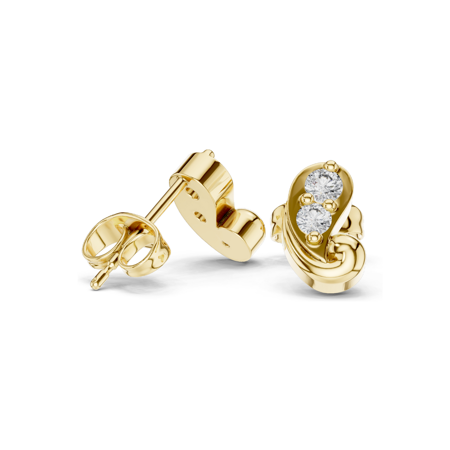 0.23 CT Lab Diamond Designer Earrings for Women | VVS-VS EF Clarity | 18KT, 14KT, 10KT Gold & 925 Silver | Rose, Yellow, White Gold & Moissanite Options