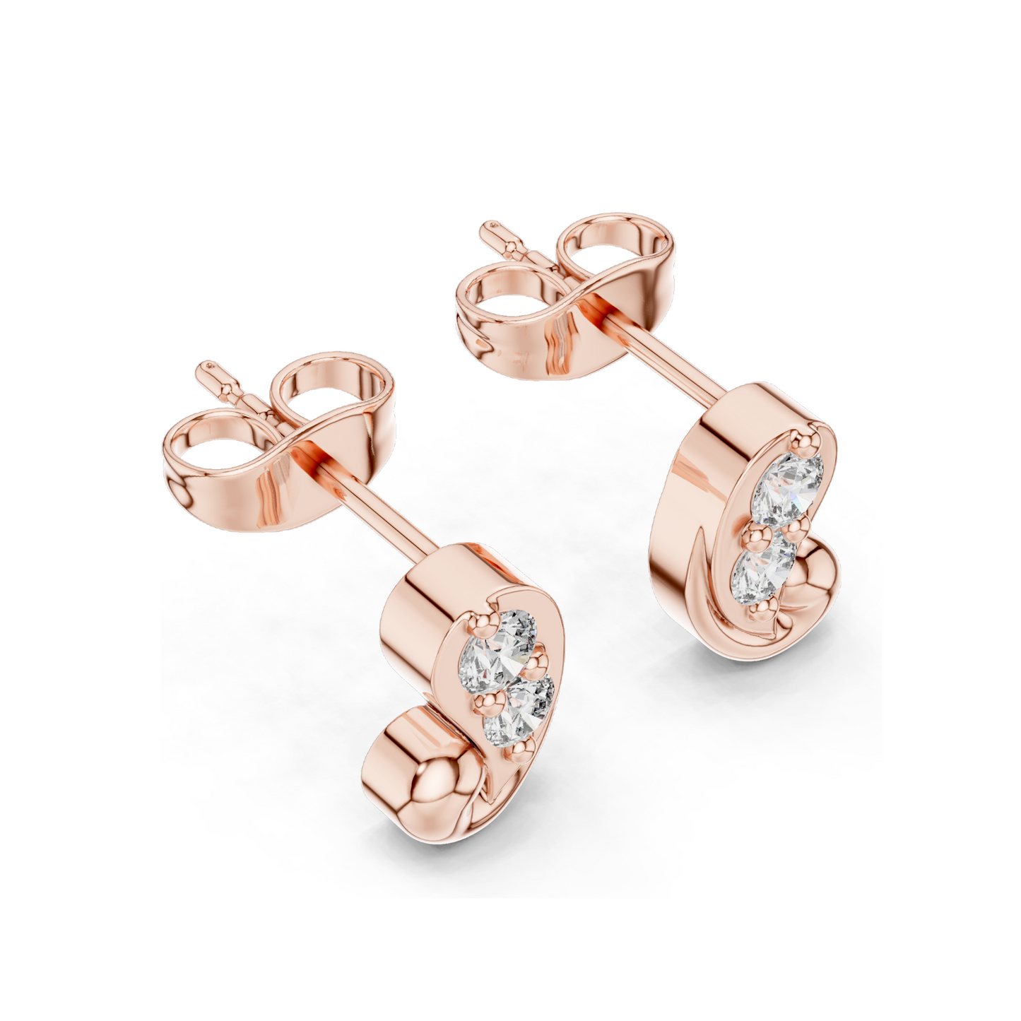0.23 CT Lab Diamond Designer Earrings for Women | VVS-VS EF Clarity | 18KT, 14KT, 10KT Gold & 925 Silver | Rose, Yellow, White Gold & Moissanite Options