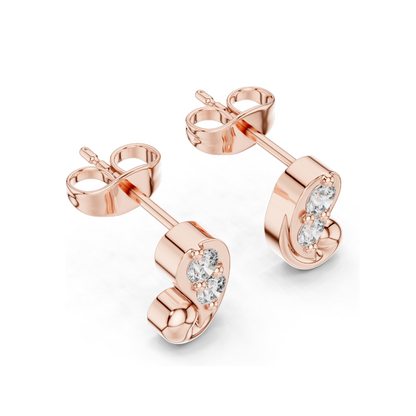 0.23 CT Lab Diamond Designer Earrings for Women | VVS-VS EF Clarity | 18KT, 14KT, 10KT Gold & 925 Silver | Rose, Yellow, White Gold & Moissanite Options