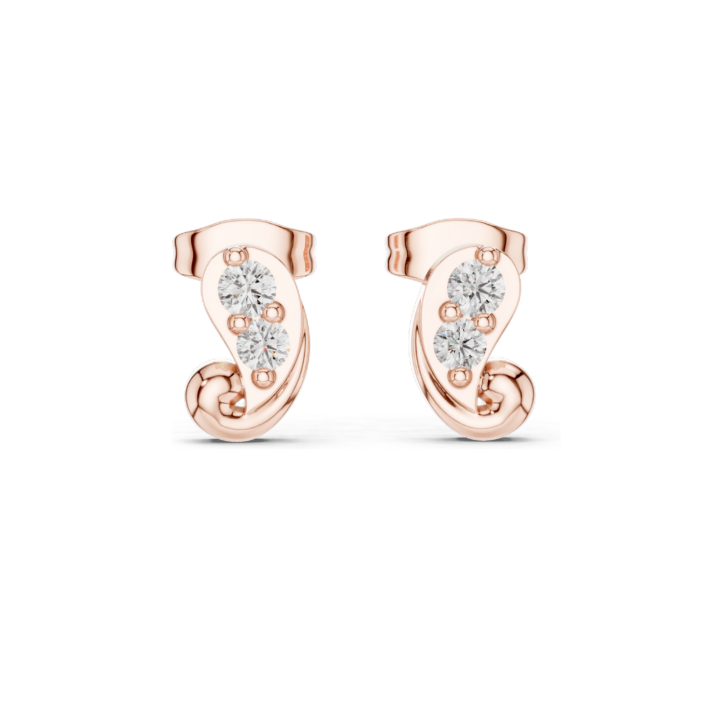 0.23 CT Lab Diamond Designer Earrings for Women | VVS-VS EF Clarity | 18KT, 14KT, 10KT Gold & 925 Silver | Rose, Yellow, White Gold & Moissanite Options