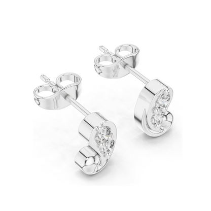 0.23 CT Lab Diamond Designer Earrings for Women | VVS-VS EF Clarity | 18KT, 14KT, 10KT Gold & 925 Silver | Rose, Yellow, White Gold & Moissanite Options