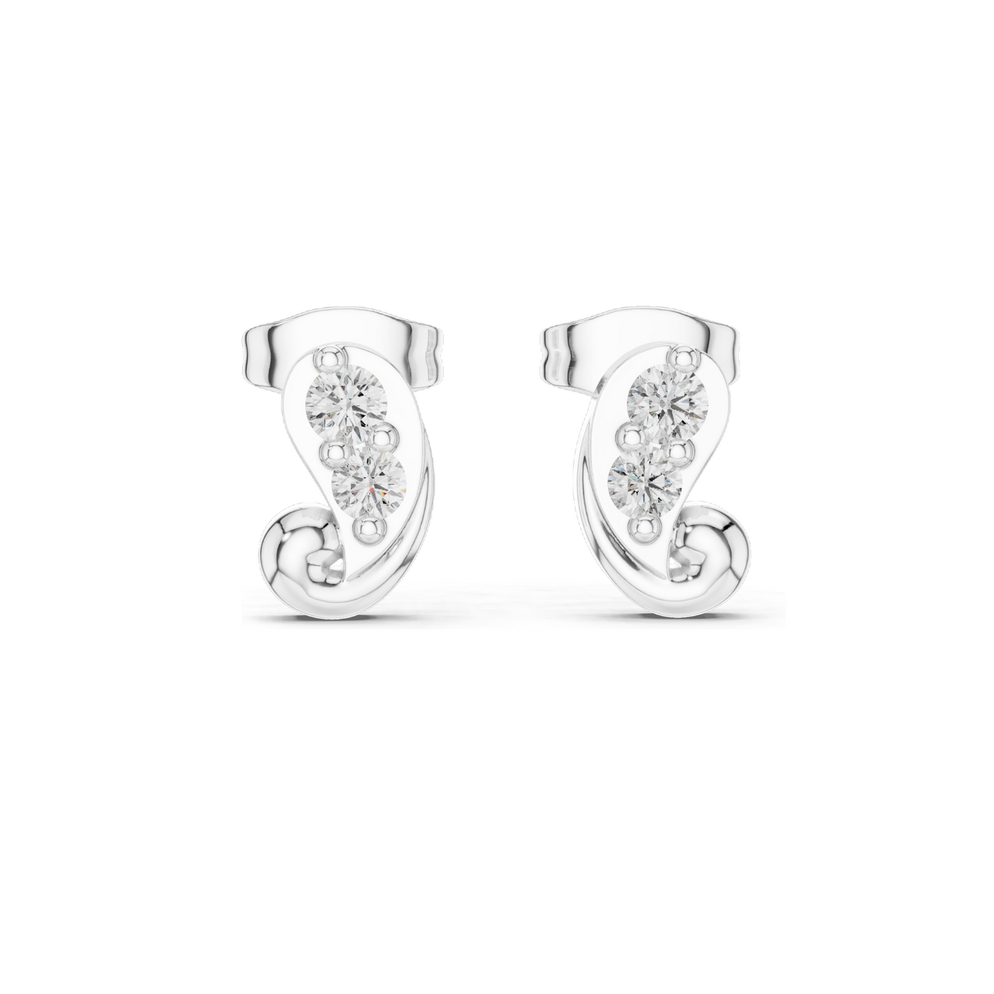 0.23 CT Lab Diamond Designer Earrings for Women | VVS-VS EF Clarity | 18KT, 14KT, 10KT Gold & 925 Silver | Rose, Yellow, White Gold & Moissanite Options