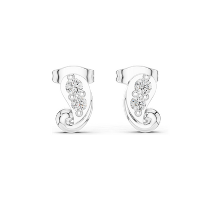 0.23 CT Lab Diamond Designer Earrings for Women | VVS-VS EF Clarity | 18KT, 14KT, 10KT Gold & 925 Silver | Rose, Yellow, White Gold & Moissanite Options