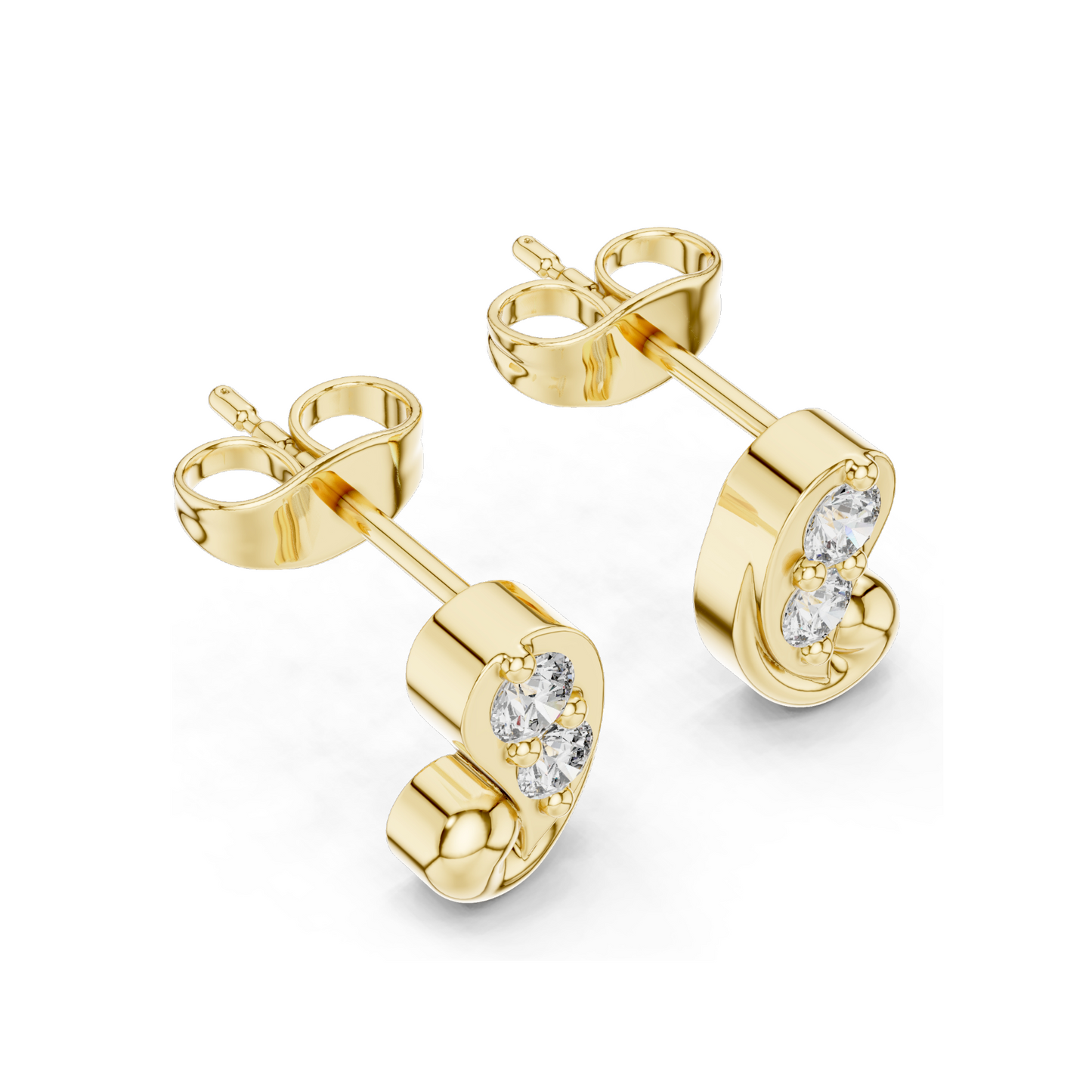 0.23 CT Lab Diamond Designer Earrings for Women | VVS-VS EF Clarity | 18KT, 14KT, 10KT Gold & 925 Silver | Rose, Yellow, White Gold & Moissanite Options
