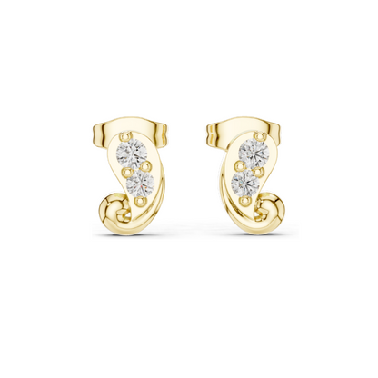 0.23 CT Lab Diamond Designer Earrings for Women | VVS-VS EF Clarity | 18KT, 14KT, 10KT Gold & 925 Silver | Rose, Yellow, White Gold & Moissanite Options