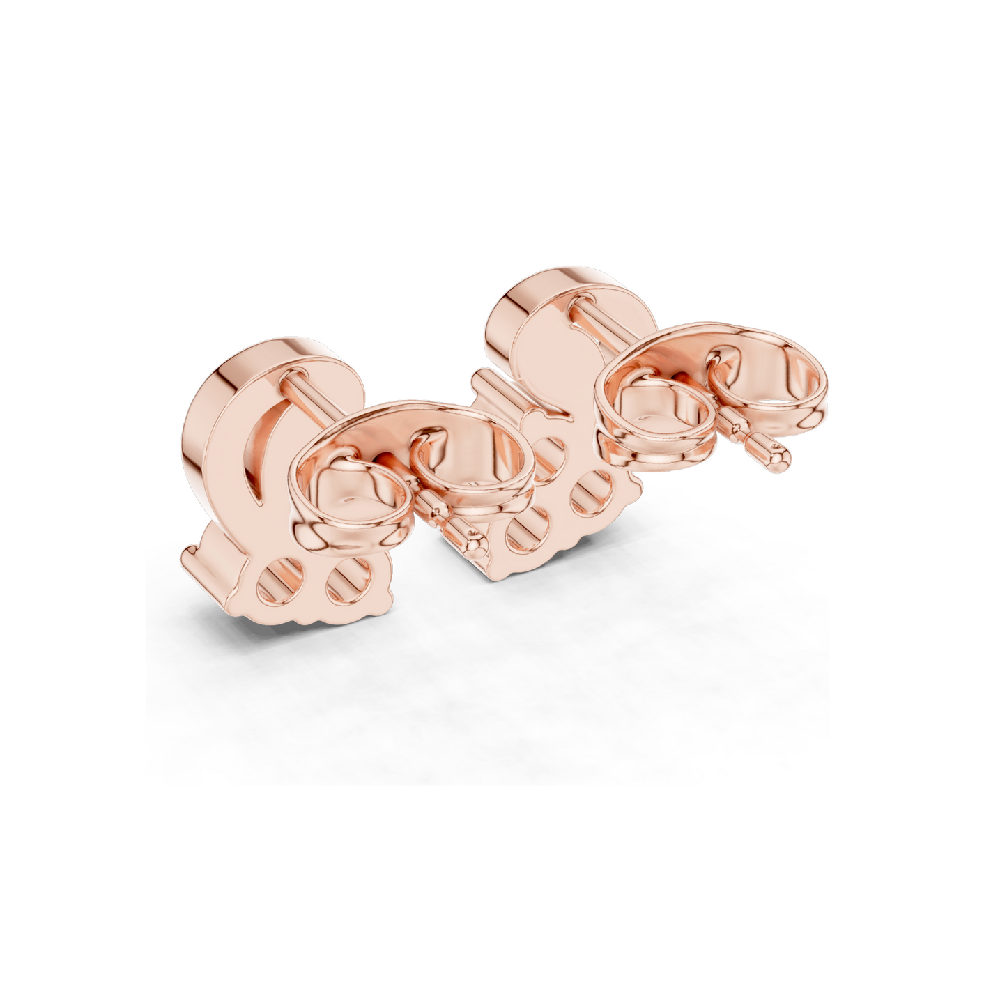 0.27 CT Lab Diamond Stud Earrings for Women | VVS-VS EF CVD Tri-Stone Floral Cut | 18KT, 14KT, 10KT Gold & 925 Silver | Rose, Yellow & White Gold | Moissanite Option
