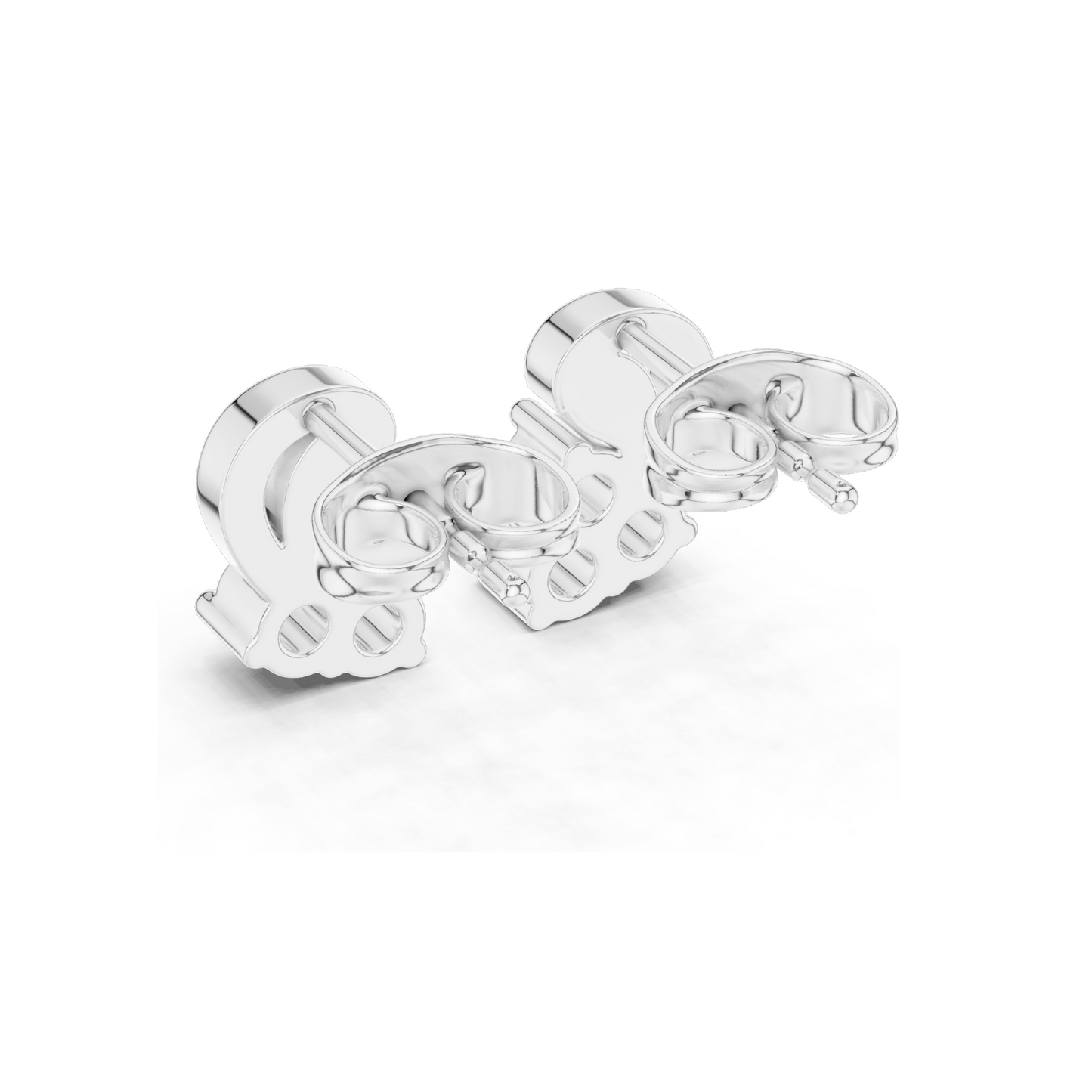 0.27 CT Lab Diamond Stud Earrings for Women | VVS-VS EF CVD Tri-Stone Floral Cut | 18KT, 14KT, 10KT Gold & 925 Silver | Rose, Yellow & White Gold | Moissanite Option