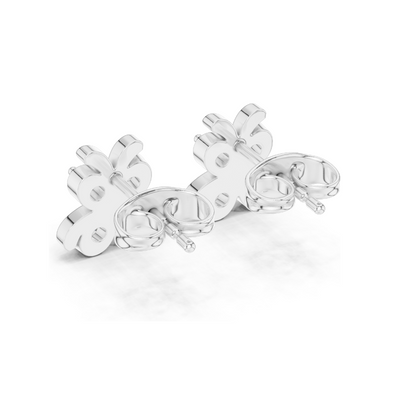 0.36 CT Butterfly Lab Diamond Stud Earrings | VVS-VS EF Clarity | 18KT, 14KT, 10KT Gold & 925 Silver | Rose, Yellow, White Gold | Moissanite Option