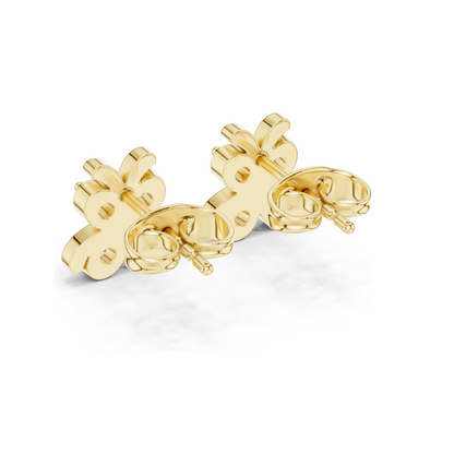 0.36 CT Butterfly Lab Diamond Stud Earrings | VVS-VS EF Clarity | 18KT, 14KT, 10KT Gold & 925 Silver | Rose, Yellow, White Gold | Moissanite Option
