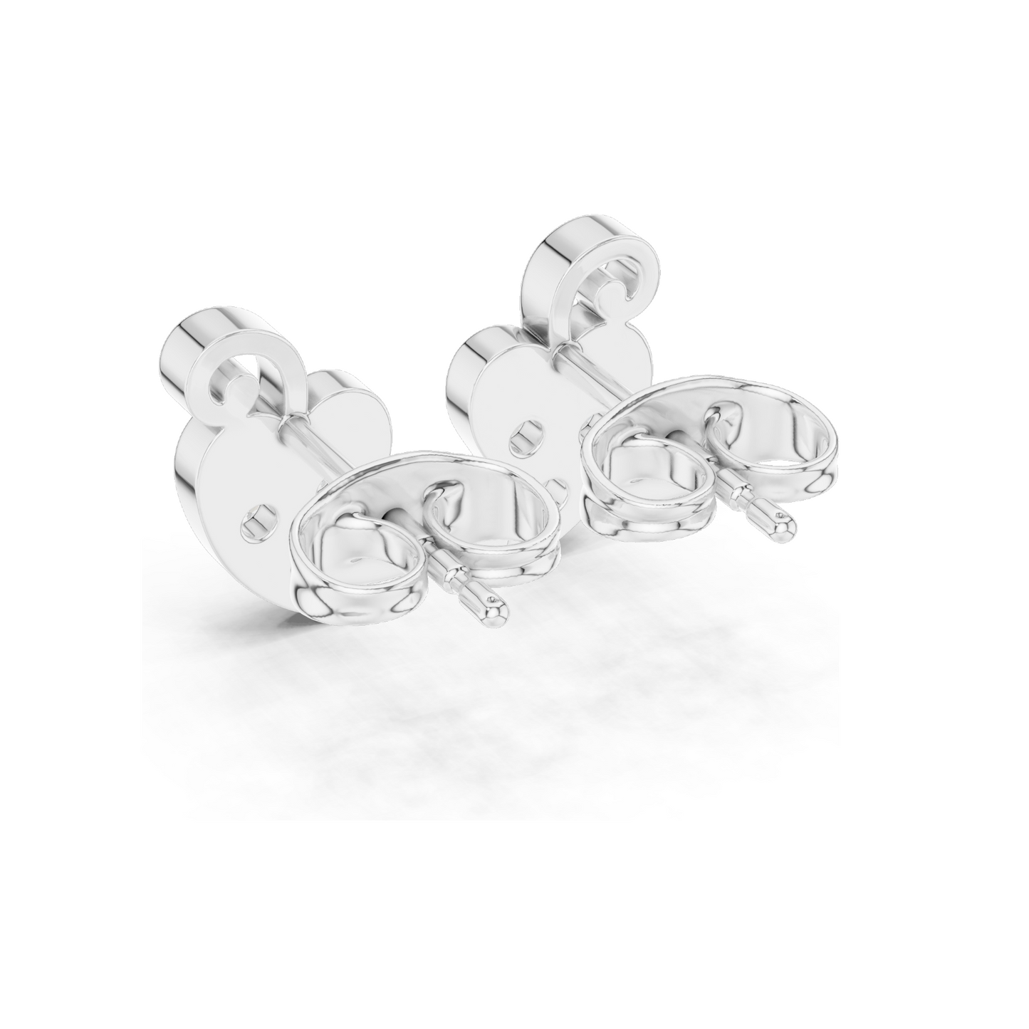 0.21 CT Lab Diamond Heart Leaf Stud Earrings | VVS-VS EF CVD Stones | 18KT, 14KT, 10KT Gold & 925 Silver | White, Yellow, Rose Gold | Moissanite & Lab Diamond Options