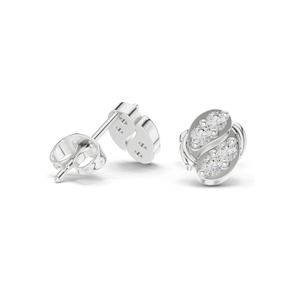 0.32 CT Lab Diamond Designer Stud Earrings | VVS–VS EF Clarity | 18KT, 14KT, 10KT Gold & 925 Silver | Rose, Yellow, White Gold & Moissanite Options